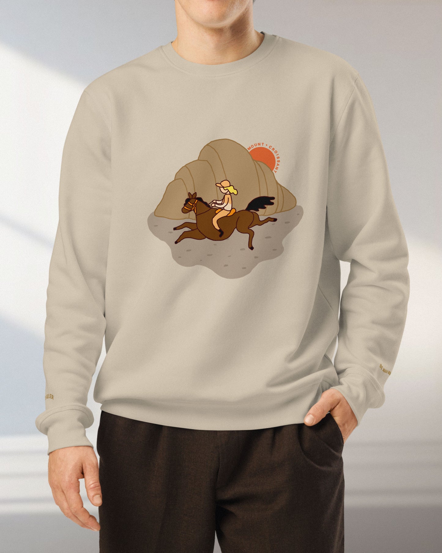 Horse Rider Heading to Mount Croissant Sweater