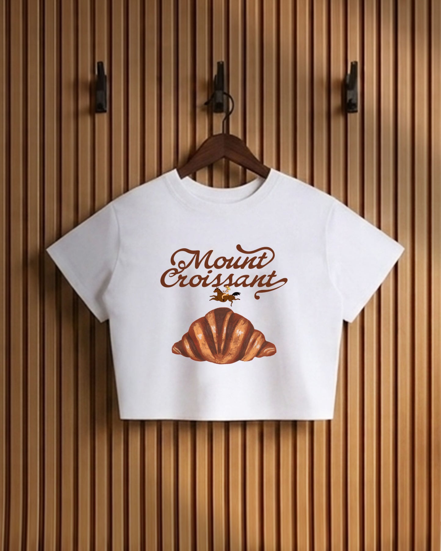 Equestrian on Mount Croissant Crop Top