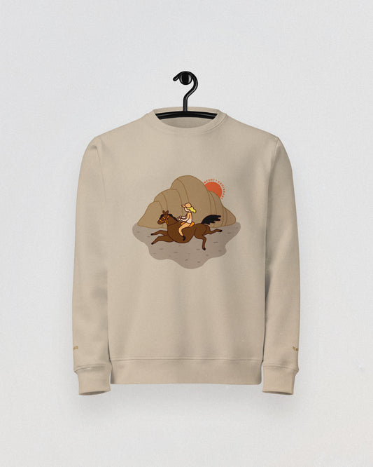 Horse Rider Heading to Mount Croissant Sweater