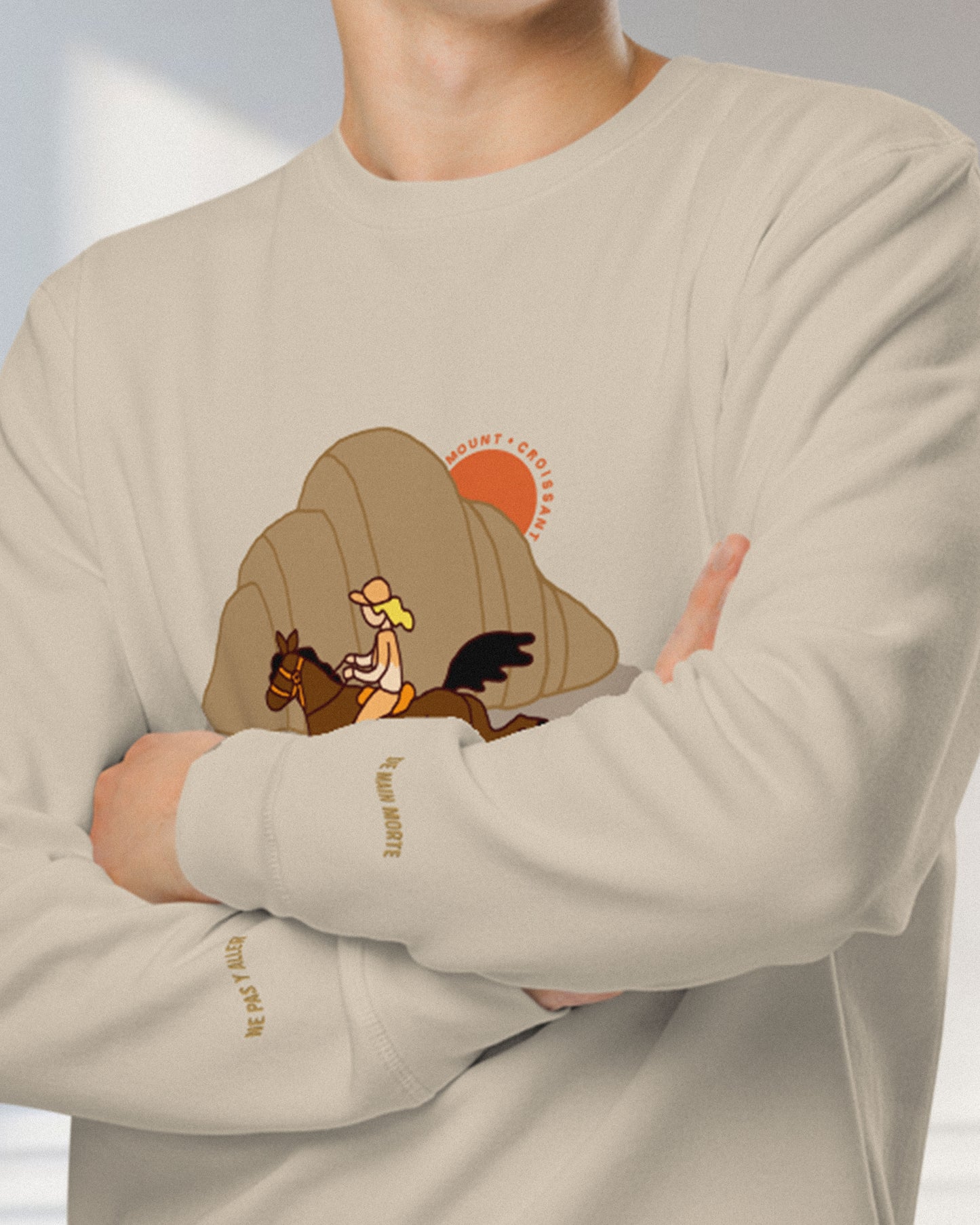 Horse Rider Heading to Mount Croissant Sweater