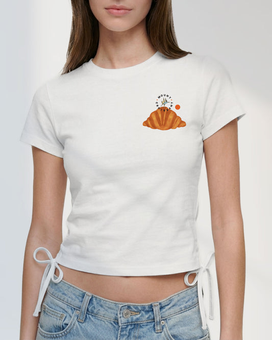Dancing on Mount Croissant Side-Ribbon Tee