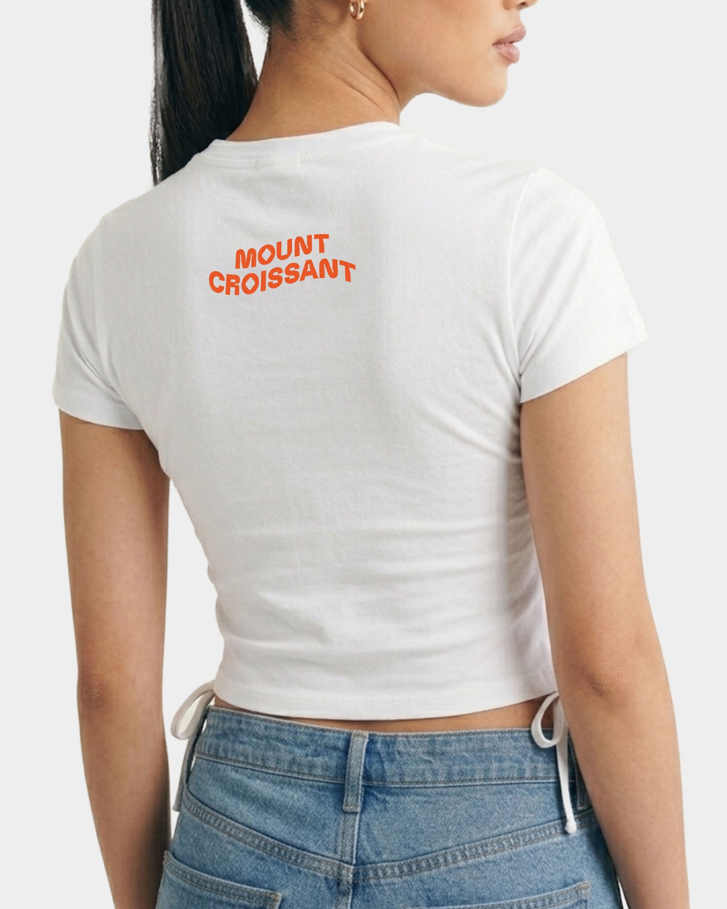 Dancing on Mount Croissant Side-Ribbon Tee