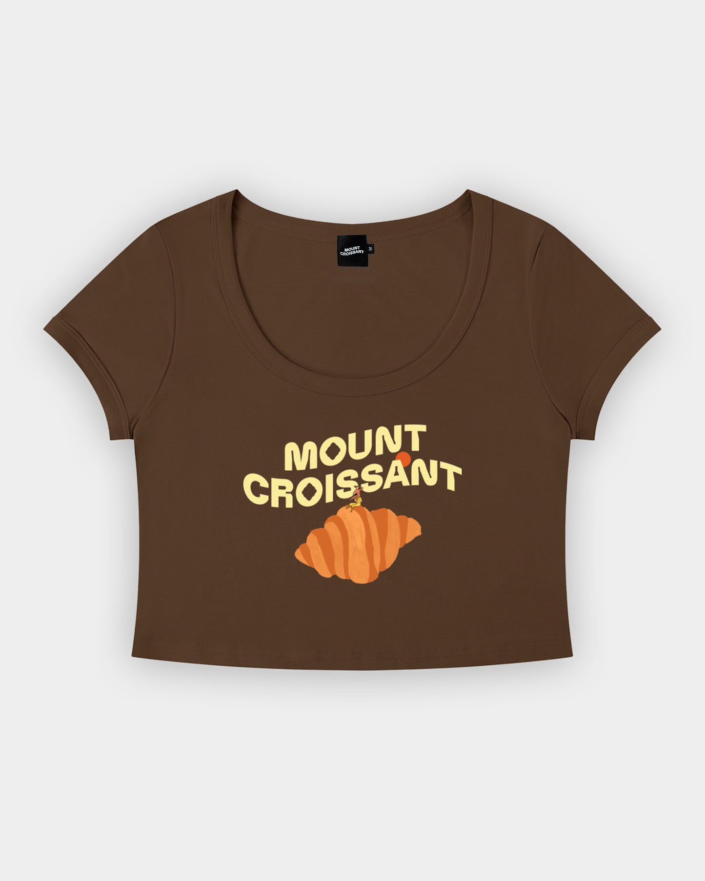 Seekers on Mount Croissant Scoop Neck Crop Top