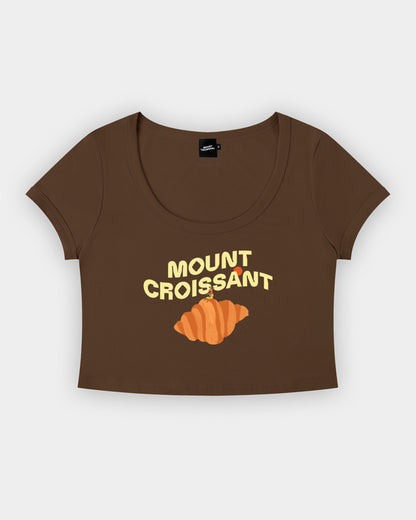 Seekers on Mount Croissant Scoop Neck Crop Top