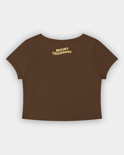 Seekers on Mount Croissant Scoop Neck Crop Top