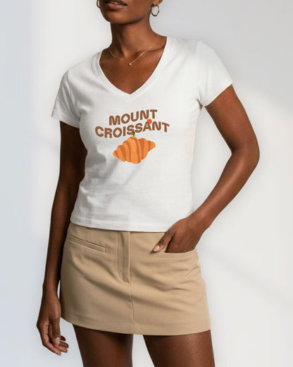 Seekers on Mount Croissant V-neck Tee