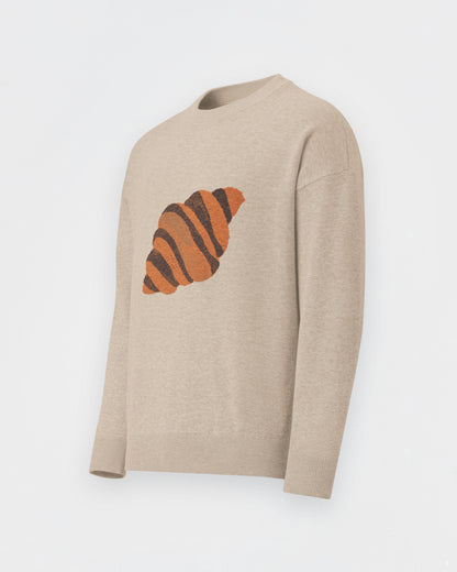 Croissant knitted sweater
