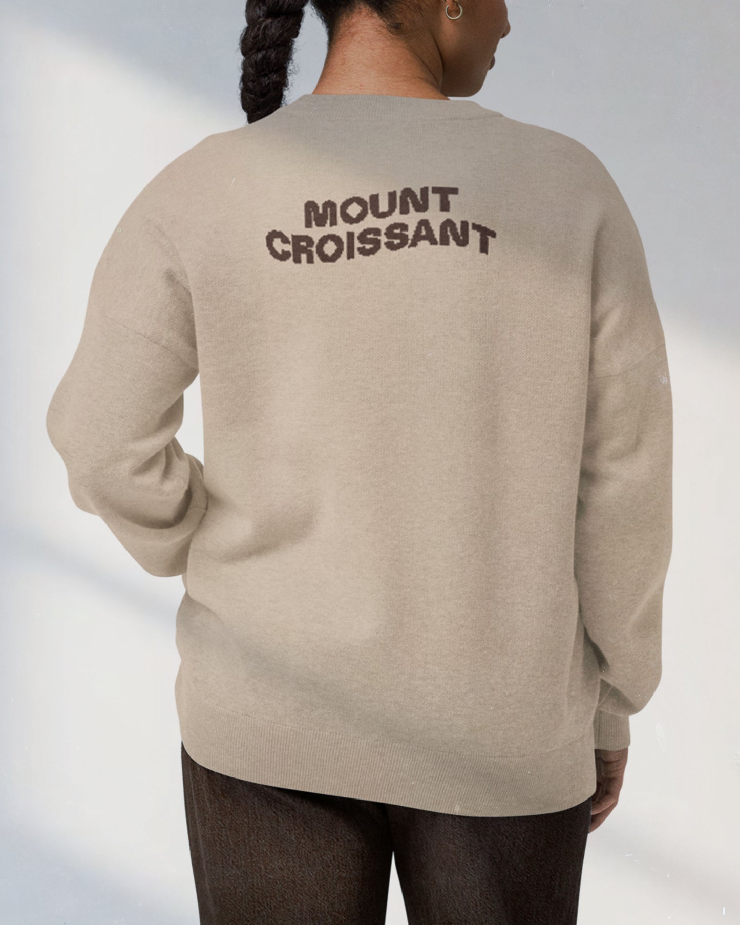 Croissant knitted sweater