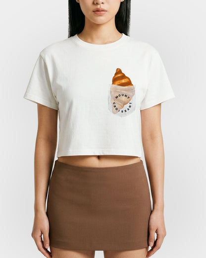 Pocket Croissant Crop Top - Faux Pocket Edition